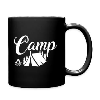 Camp - Tente feu de camp - Mug uni - noir - Droite