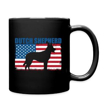 Holländischer Schäferhund Hollandse Herdershond - Tasse einfarbig - Schwarz - Rechts