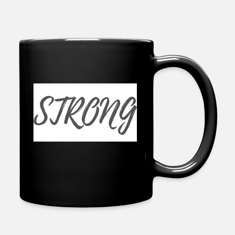 STRONG Schriftzug - Tasse einfarbig - Schwarz