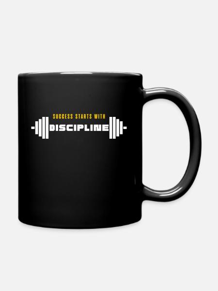Success Starts With Discipline - Tasse einfarbig - Schwarz