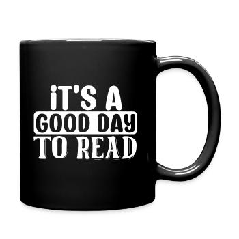 It's a good day to read - Full Colour Mug - black - Right