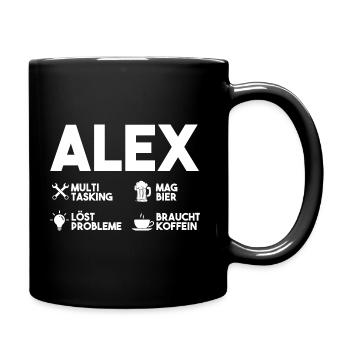 Alex - Tasse einfarbig - Schwarz - Rechts