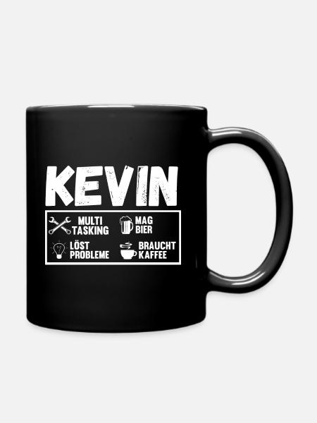 Kevin - Tasse einfarbig - Schwarz