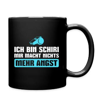 Schiedsrichter Spruch Referee Fußball Schiri - Tasse einfarbig - Schwarz - Rechts