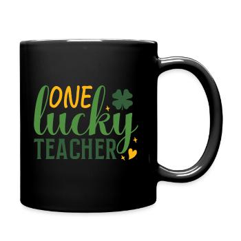 One Lucky Teacher - St. Patricks Day - Tasse einfarbig - Schwarz - Rechts