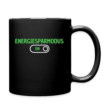 Energiesparmodus an! - Tasse einfarbig - Schwarz - Rechts