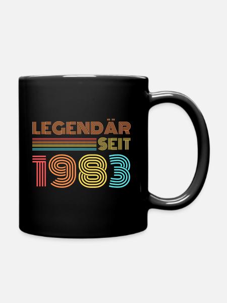 LEGENDÄR seit 1983 Geburtstag - Tasse einfarbig - Schwarz