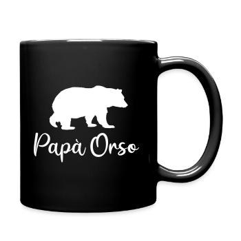 Bester Papa Vater Bär Geschenk Geburtstag lustig - Tasse einfarbig - Schwarz - Rechts