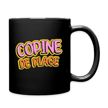 Copine de plage - Mug uni - noir - Droite