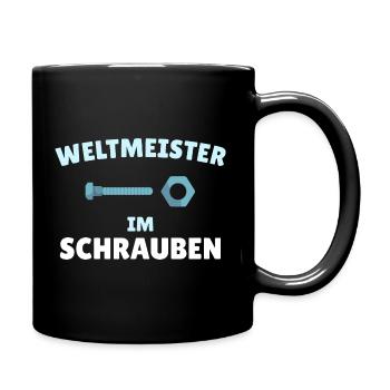 Kfz Mechaniker Mechatroniker Spruch für Schrauber - Tasse einfarbig - Schwarz - Rechts