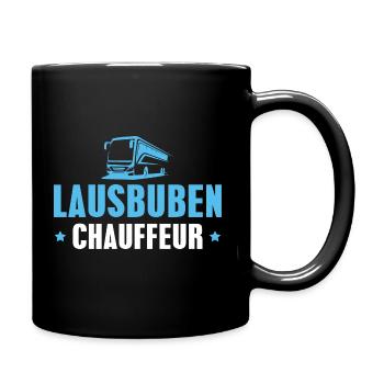 Lausbuben Chauffeur Busfahrer - Tasse einfarbig - Schwarz - Rechts