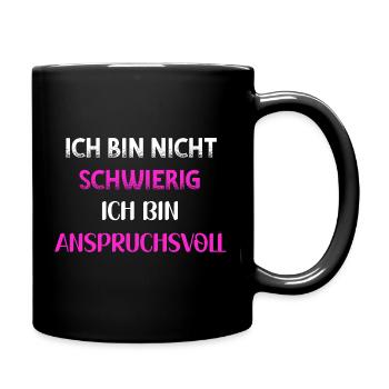 Je ne suis pas difficile je suis exigeante PNK WE - Mug uni - noir - Droite