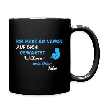 Je t'ai tant attendu BLU WE - Mug uni - noir - Droite