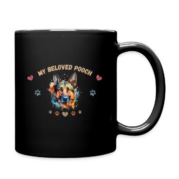 Mein G3 WE Love Hündchen - Tasse einfarbig - Schwarz - Rechts