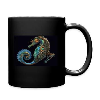 Cybernetic Octopus - Full Colour Mug - black - Right