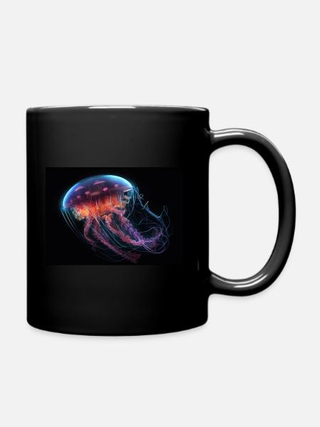 Electric Bloom - Full Colour Mug - black
