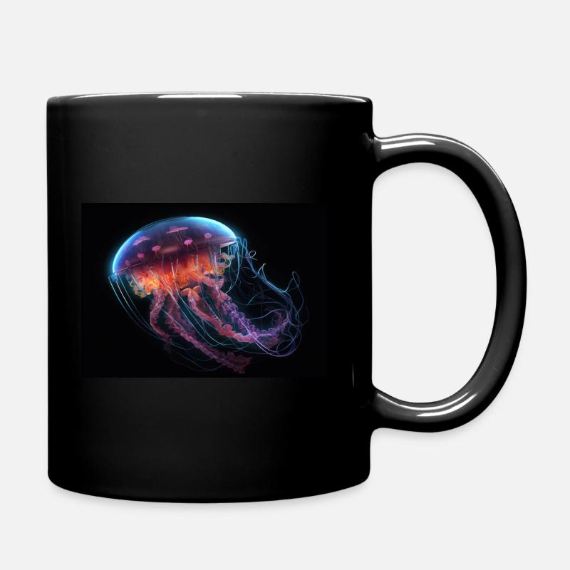 Electric Bloom - Full Colour Mug - black