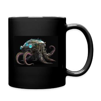 Neon Octopus - Full Colour Mug - black - Right