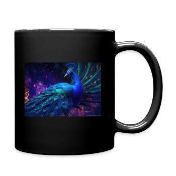 Electric Peacock - Full Colour Mug - black - Right
