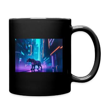 Geometric Tiger - Full Colour Mug - black - Right