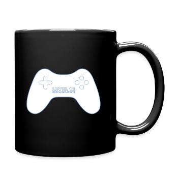 Level 18 Komplettes neonblaues GamePad - Tasse einfarbig - Schwarz - Rechts
