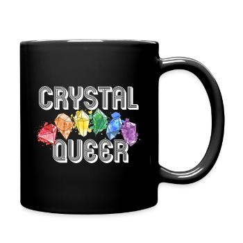 Crystal Queer Gay Pride Rainbow Crystals - Full Colour Mug - black - Right