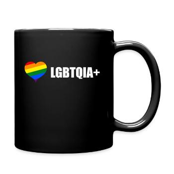 LGBTQIA+ Regenbogen - Tasse einfarbig - Schwarz - Rechts