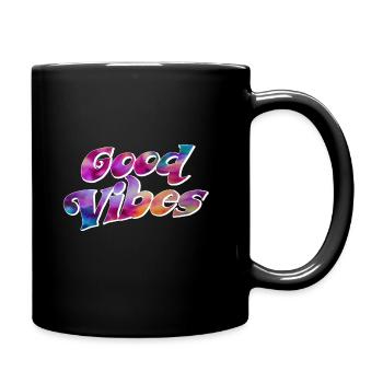 Gute Stimmung - Tasse einfarbig - Schwarz - Rechts