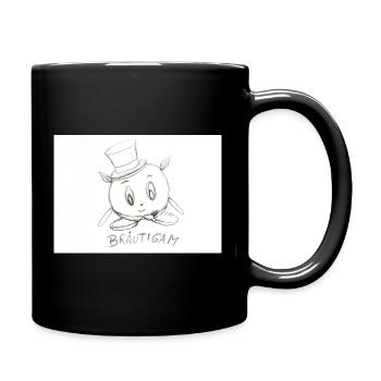Bräutigam - Tasse einfarbig - Schwarz - Rechts