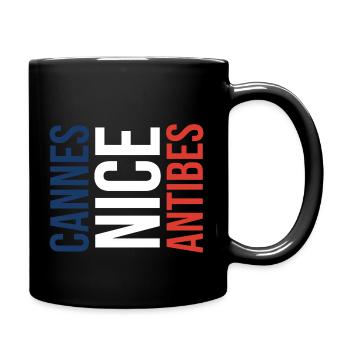 French Riviera Souvenir Cannes Nice Antibes - Tasse einfarbig - Schwarz - Rechts