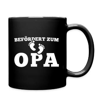 Werdender Opa Schwangerschaftsverkündung - Tasse einfarbig - Schwarz - Rechts