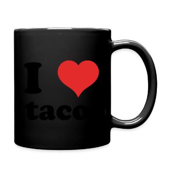 I love taco - Full Colour Mug - black - Right