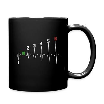 1N23456 Motorcycle Gearshift - Adrenaline - Pulse - Full Colour Mug - black - Right