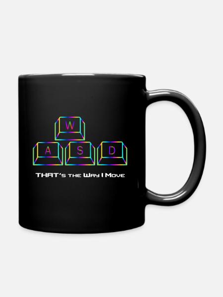 WASD - That's the Way I Move - Full Colour Mug - black