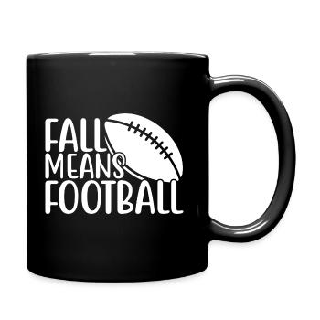 L’automne, c’est le football - Mug uni - noir - Droite