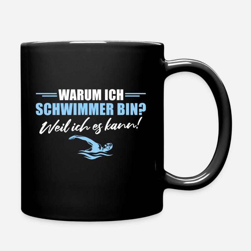 Schwimmbad Schwimmen Sport Schwimmer - Tasse einfarbig - Schwarz