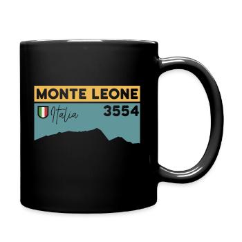 Monte Leone altitude alpine tour ascent Dolomites - Full Colour Mug - black - Right