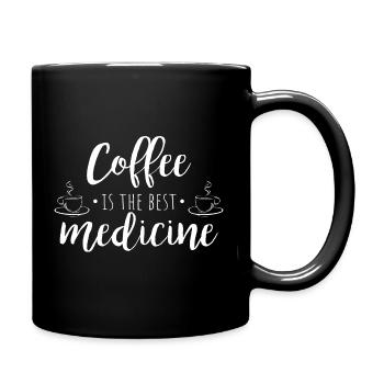 Coffee Is The Best Medicine - Full Colour Mug - black - Right