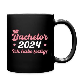 Bachelorprüfung bestanden 2024 Bachelor Studentin - Tasse einfarbig - Schwarz - Rechts
