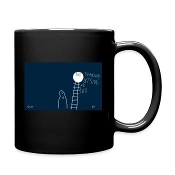 Thinking outside the box. - Tasse einfarbig - Schwarz - Rechts