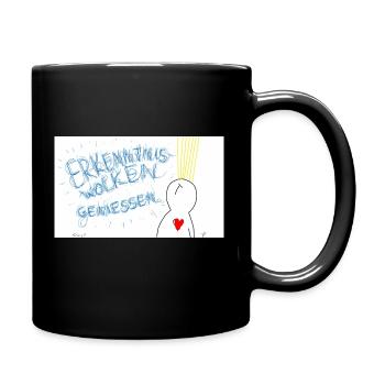 Erkenntniswolken genießen. - Tasse einfarbig - Schwarz - Rechts