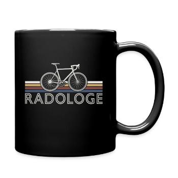 RADOLOGE RADRENNFAHRER RETRO RENNRAD CYCOLOGIST - Tasse einfarbig - Schwarz - Rechts