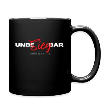 Unbesiegbar - Tasse einfarbig - Schwarz - Rechts