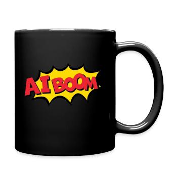 AI Boom - Tasse einfarbig - Schwarz - Rechts
