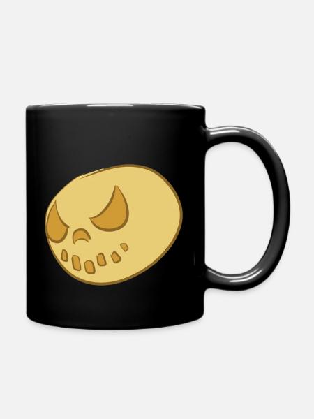 Gruseliger Mond - Tasse einfarbig - Schwarz