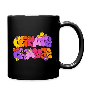 Klima-Wandel, Climate Change - Tasse einfarbig - Schwarz - Rechts