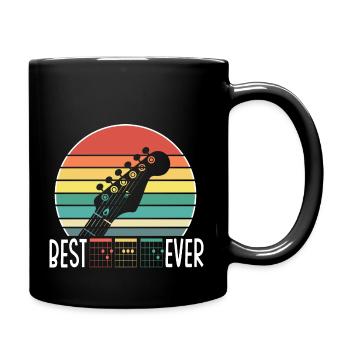 Best Guitar DAD Ever Music Chords Father Musician - Full Colour Mug - black - Right