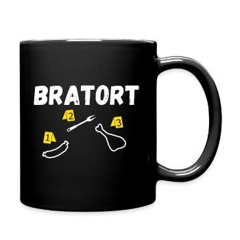 Bratort Grill - Tasse einfarbig - Schwarz - Rechts