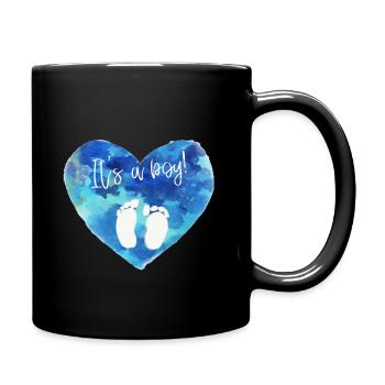 Baby Boy Aufkleber Auto Geburt Geschenk - Tasse einfarbig - Schwarz - Rechts