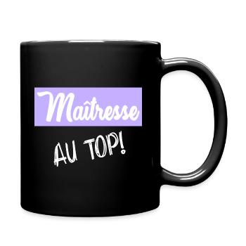 Geliebte - Tasse einfarbig - Schwarz - Rechts